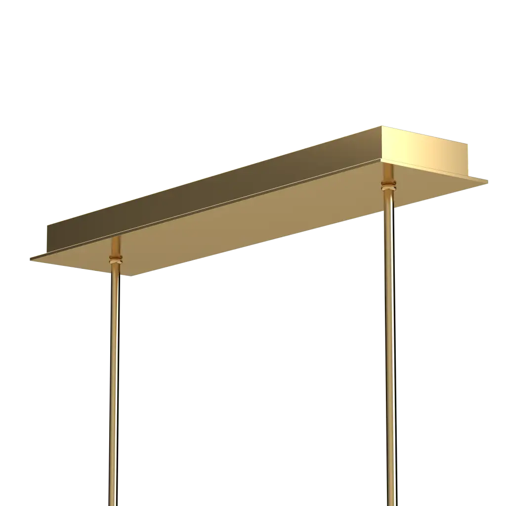 Gold pendant light fixture on a white background
