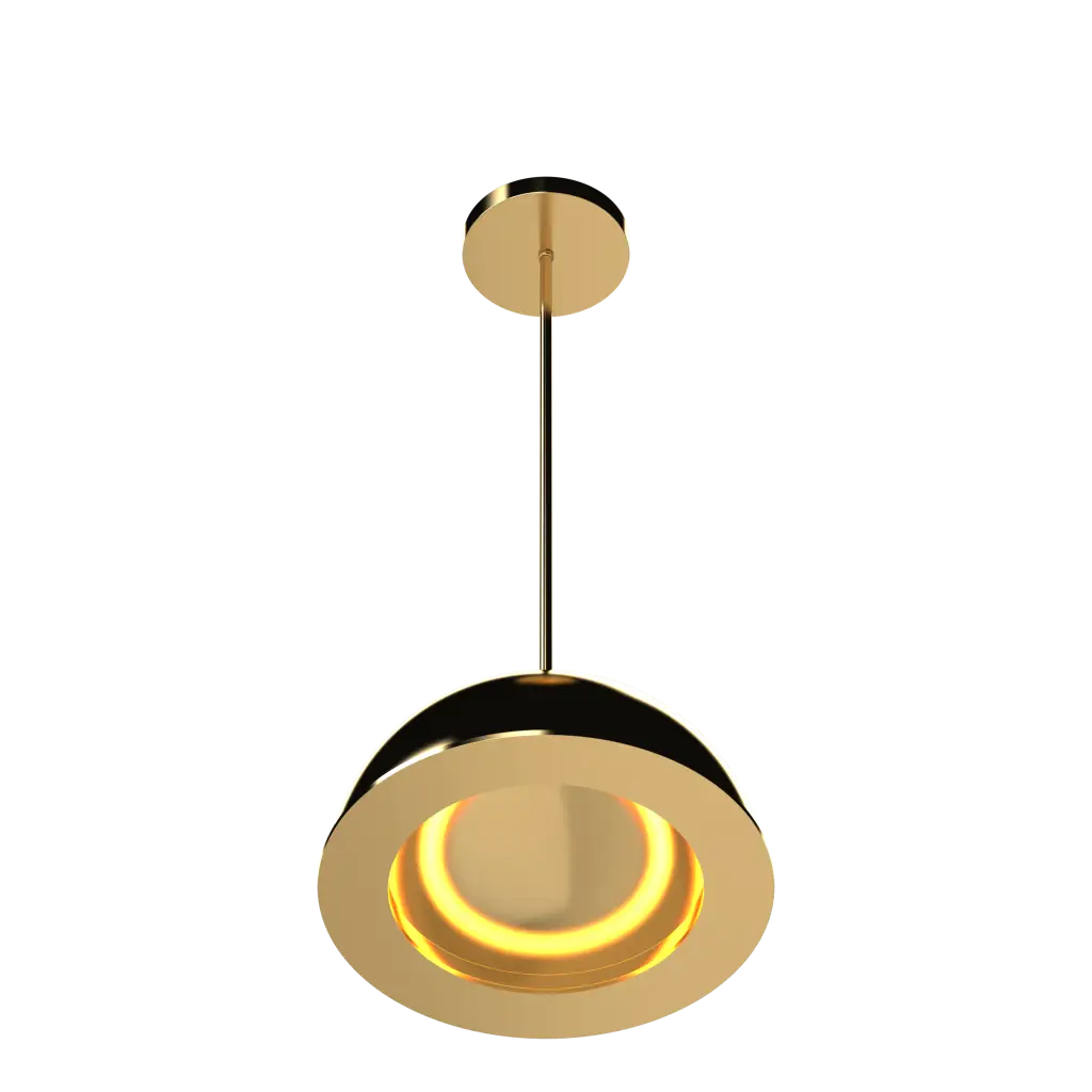 Modern gold dome with white background