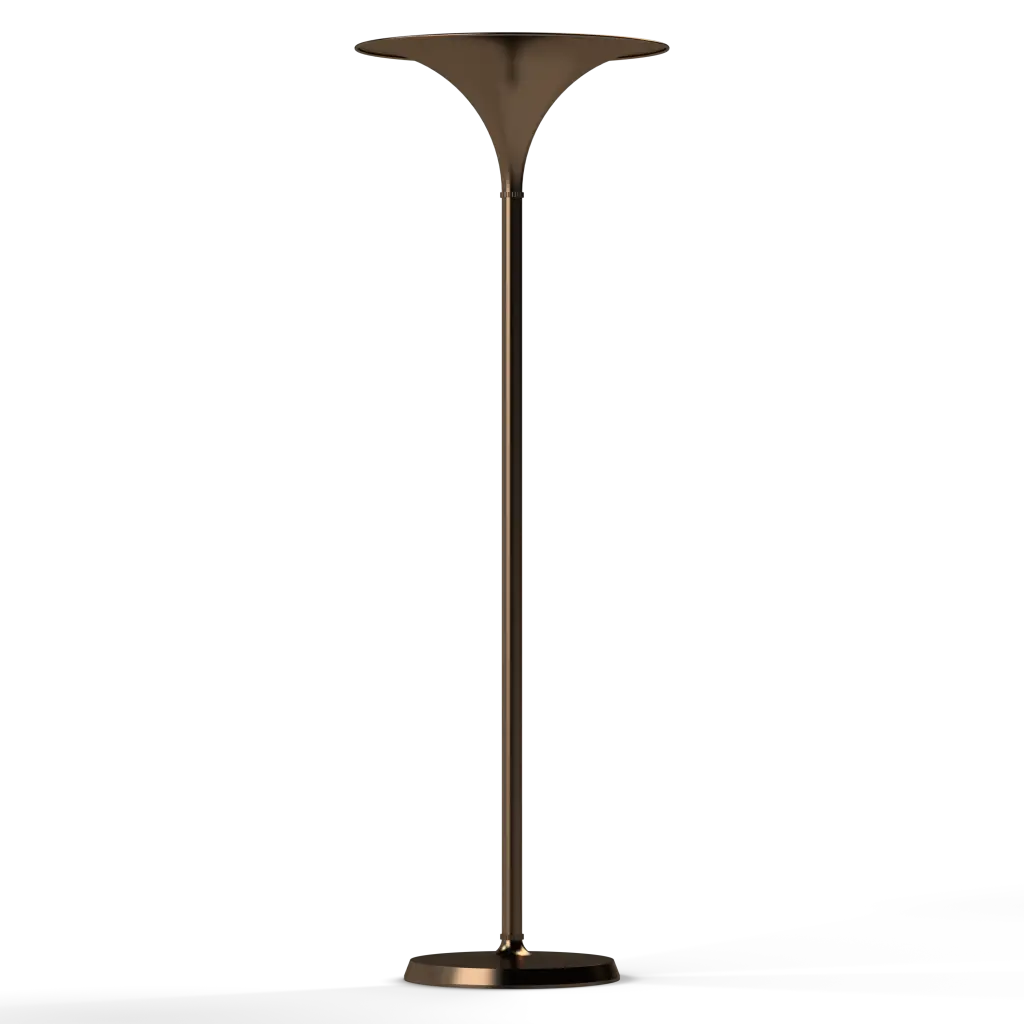 Bronze floor lamp on a white background
