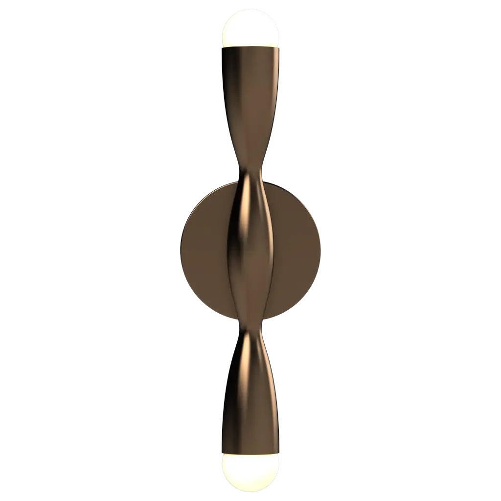 Bronze wall sconce on a white background