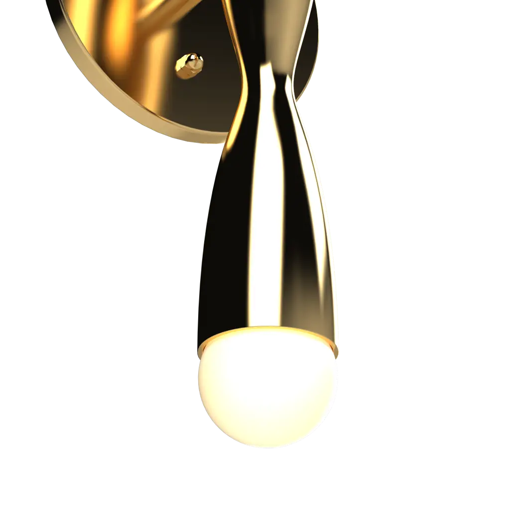 Gold and black ceiling light fixture on a white background