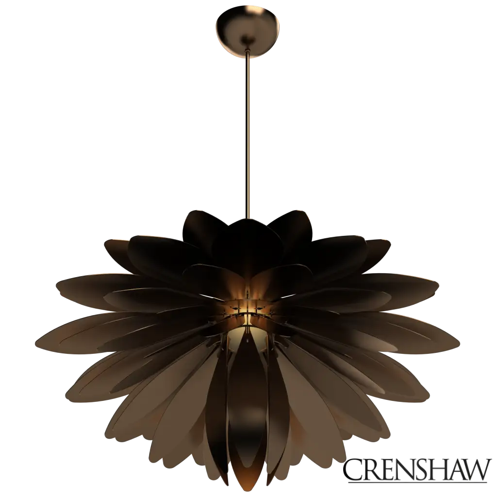 Decorative ceiling light fixture with a flower-like design on a white background
