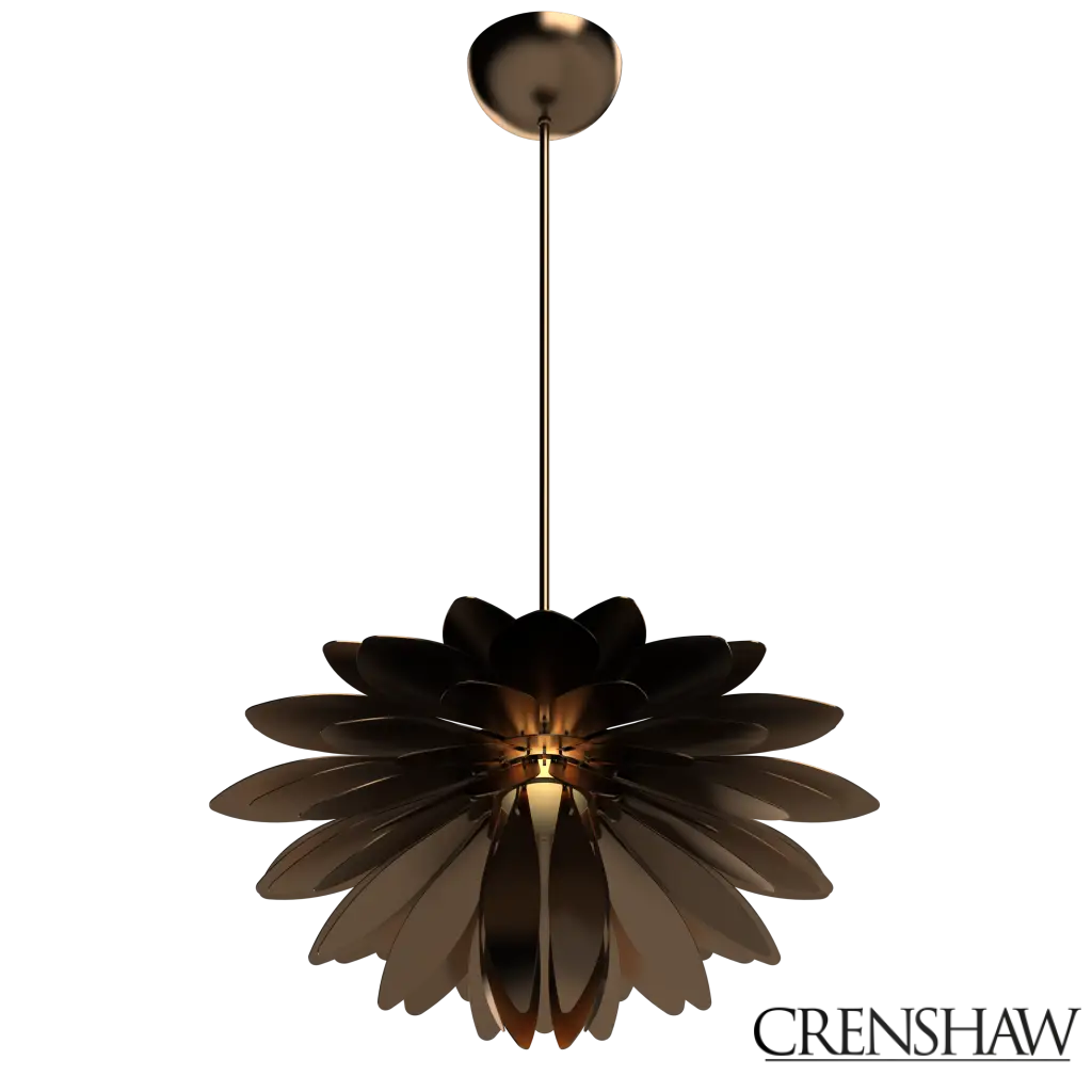 Decorative ceiling light fixture with a floral design on a white background