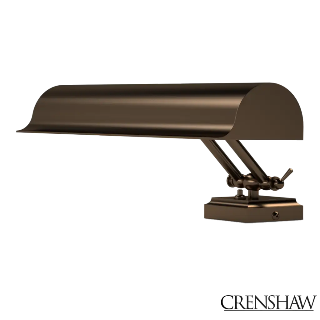 Bronze desk lamp on a white background