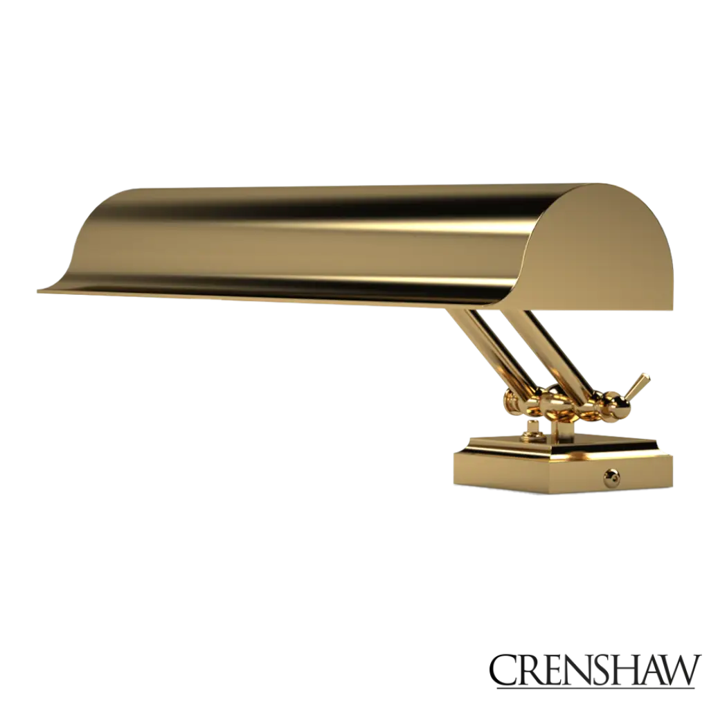 Gold desk lamp on a white background