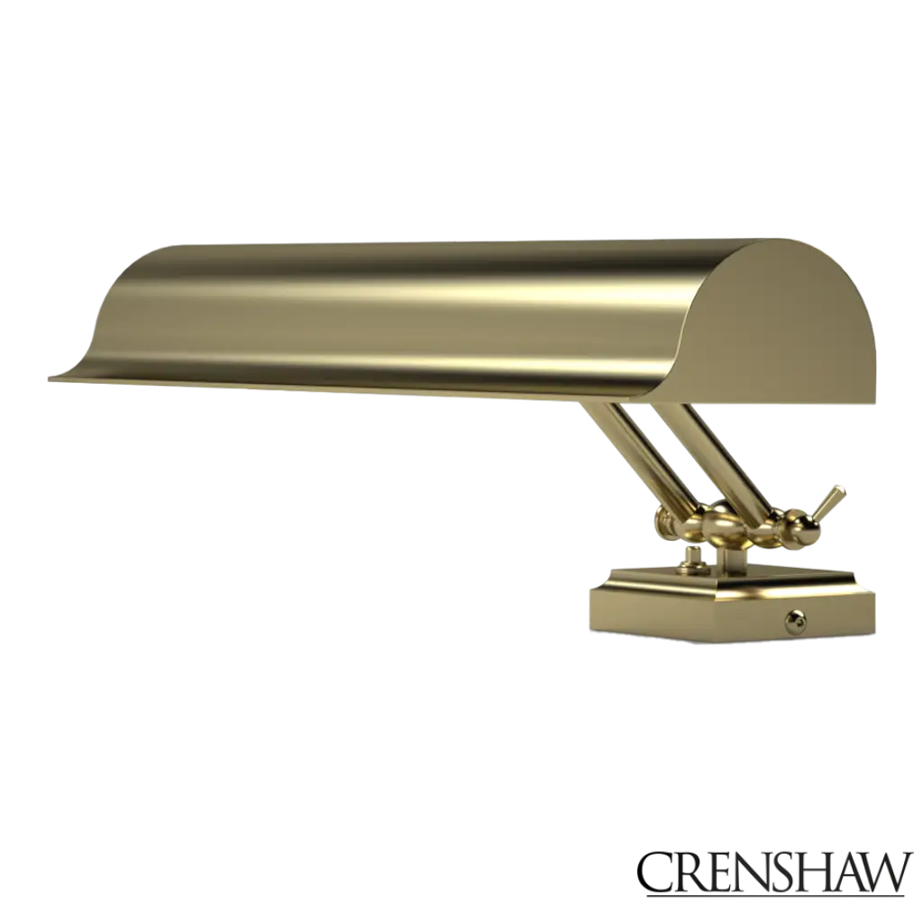 Gold desk lamp on a white background