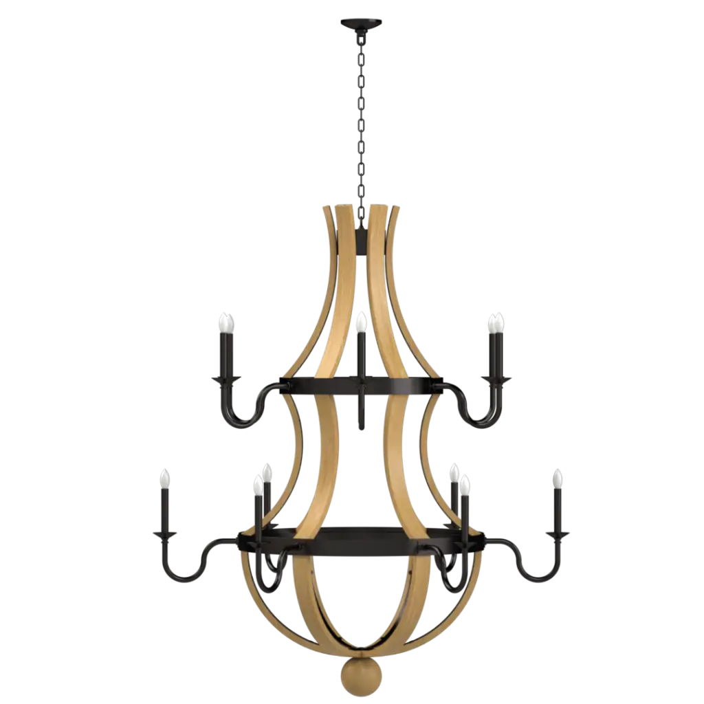 Alehouse Chandelier Maple Oil Rubbed Bronze / Bare Lamp
