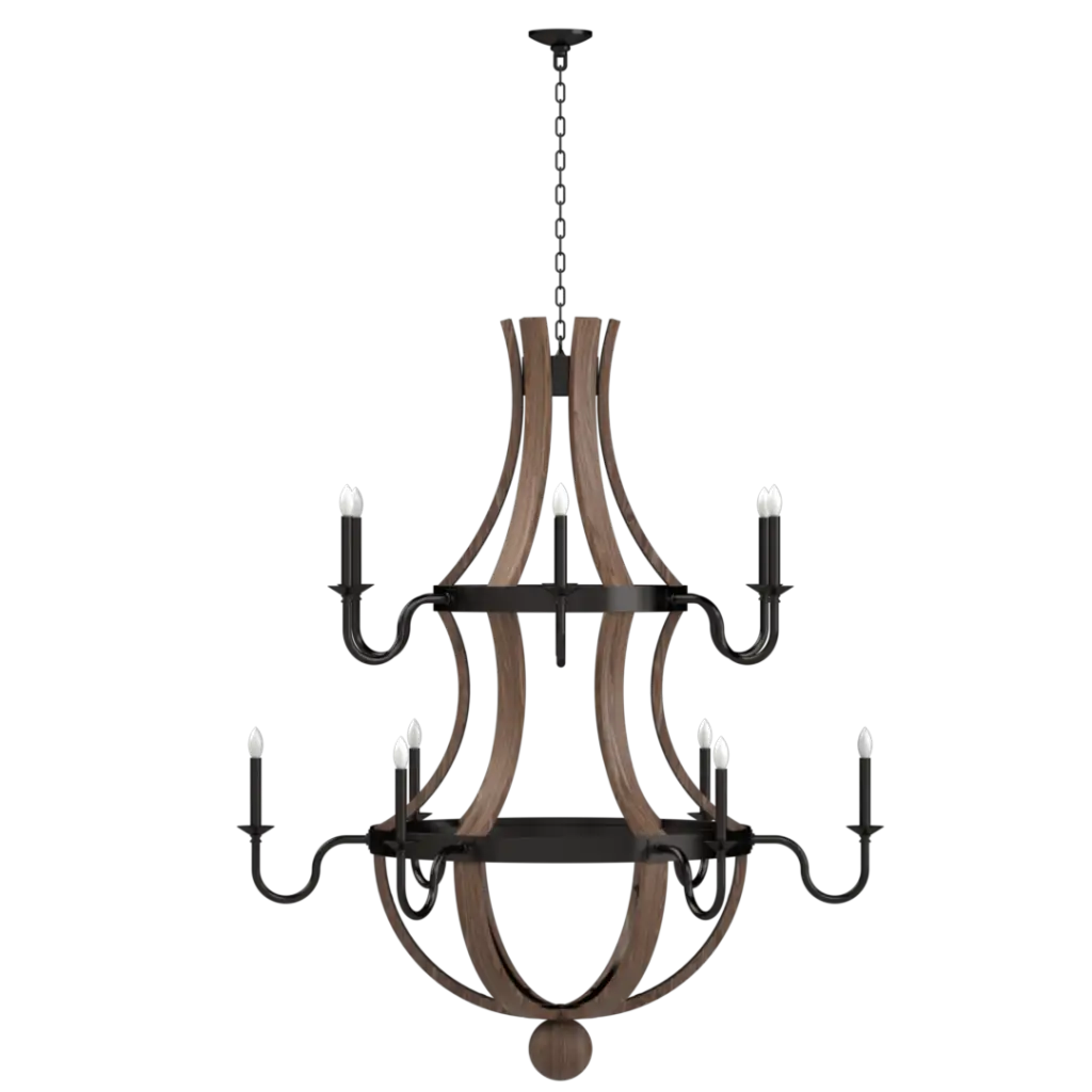 Alehouse Chandelier Walnut Oil Rubbed Bronze / Bare Lamp