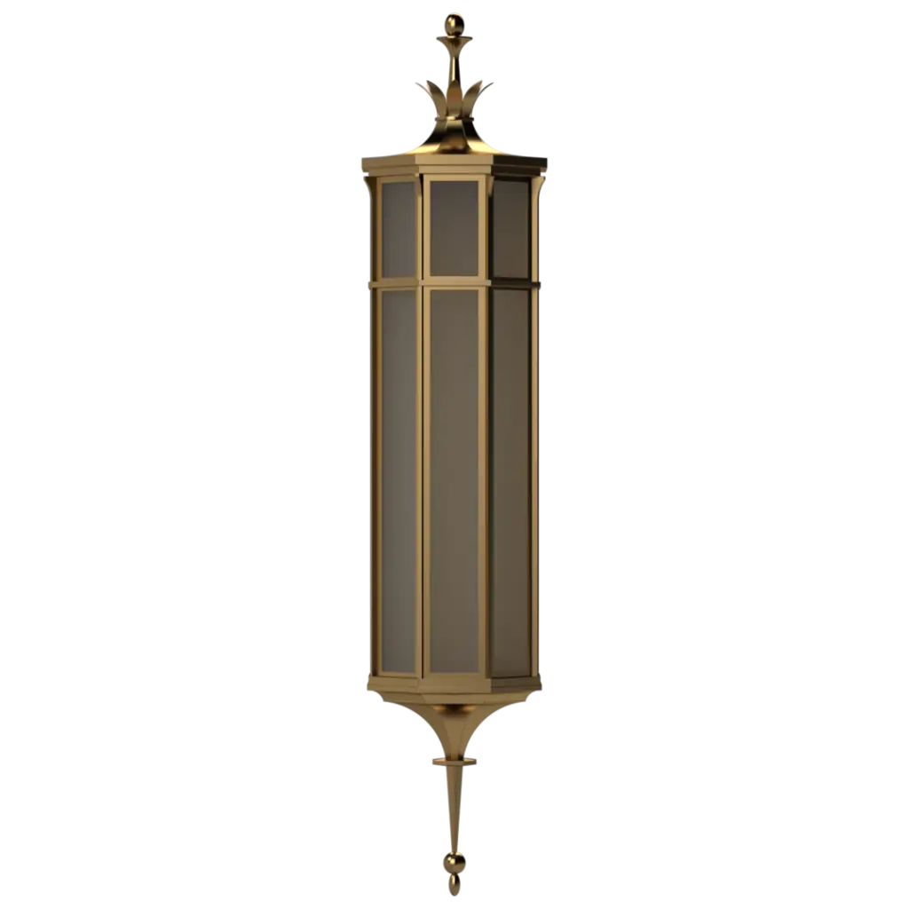 Decorative outdoor wall light fixture on a white background