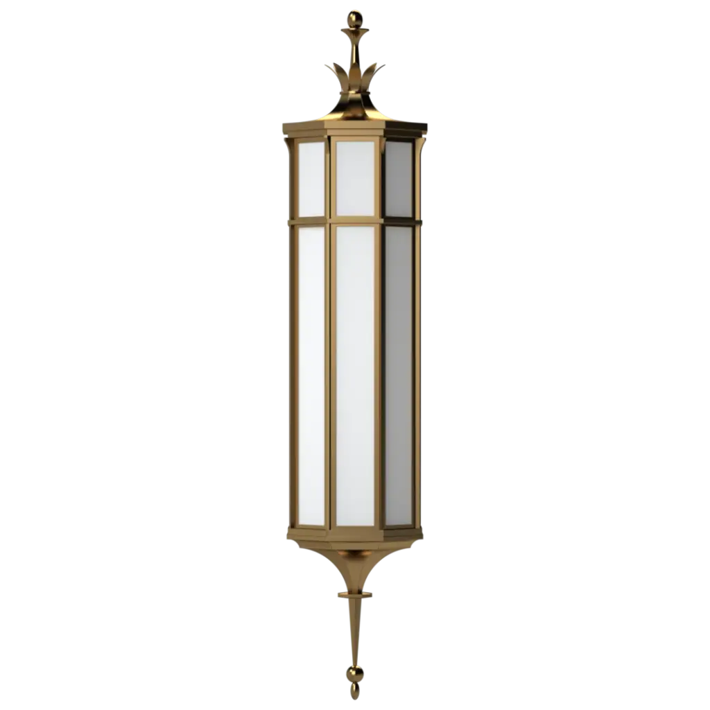Decorative outdoor wall light fixture on a white background