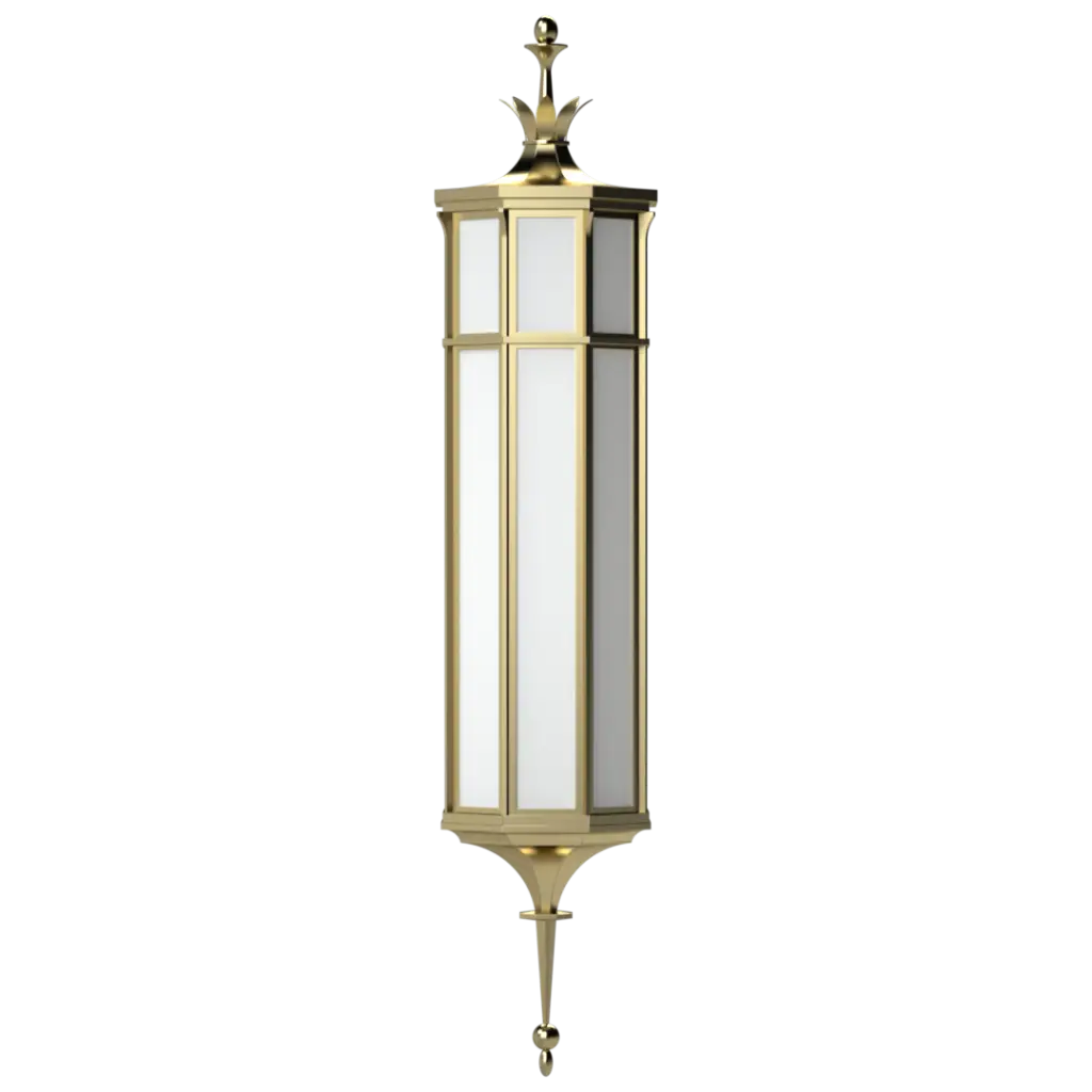 Decorative outdoor wall light fixture on a white background