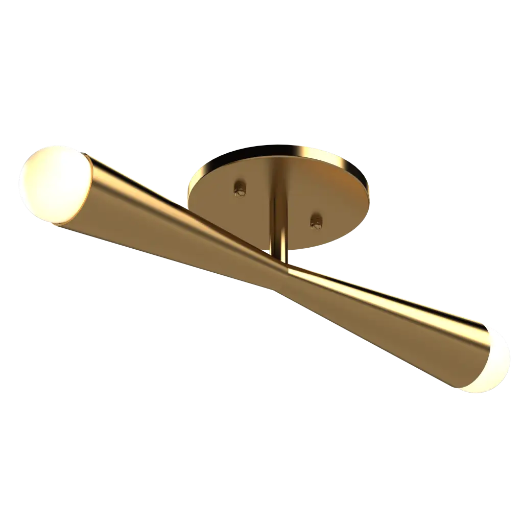 Axis Flush Mount Aged Brass Patina Flush