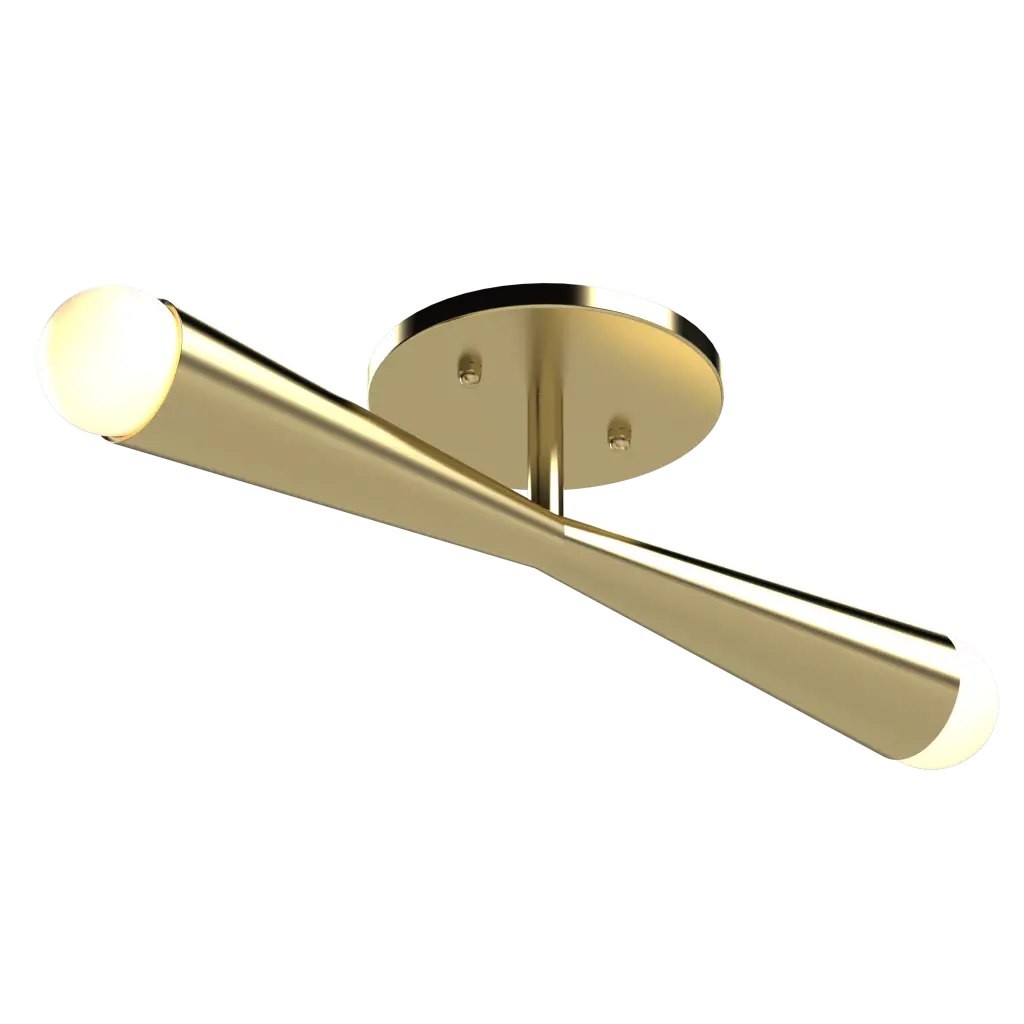 Axis Flush Mount Satin Brass Flush