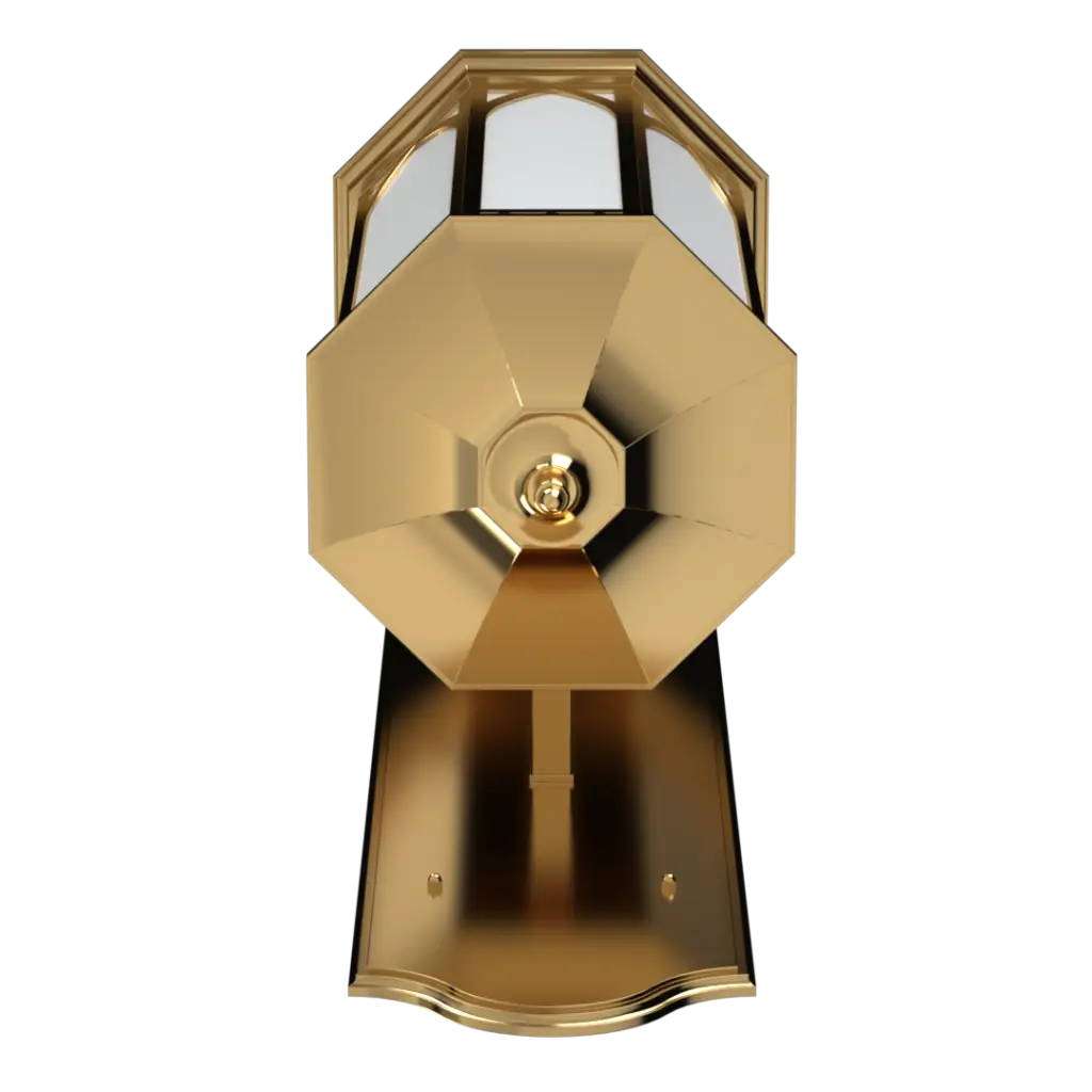 Gold wall sconce on a white background